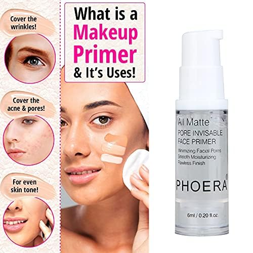 Meifen 2 Pack PHOERA Face Primer – Mattifying Base, Pore Minimizer & Fine Line Prep (6ml)