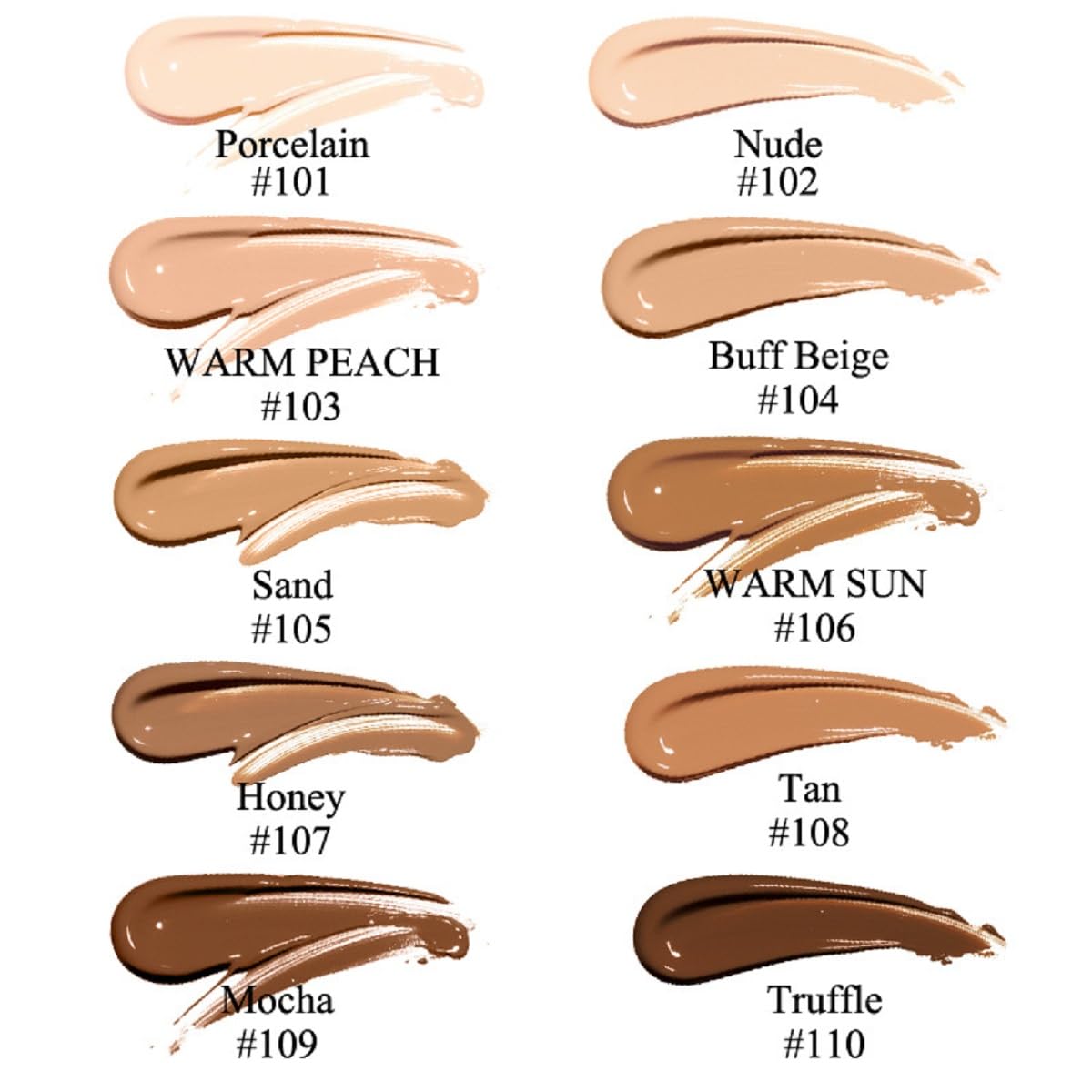 Meifen 2Pack PHOERA Foundation – Full Coverage Matte Foundation, Oil-Control (Shade 108 Tan)