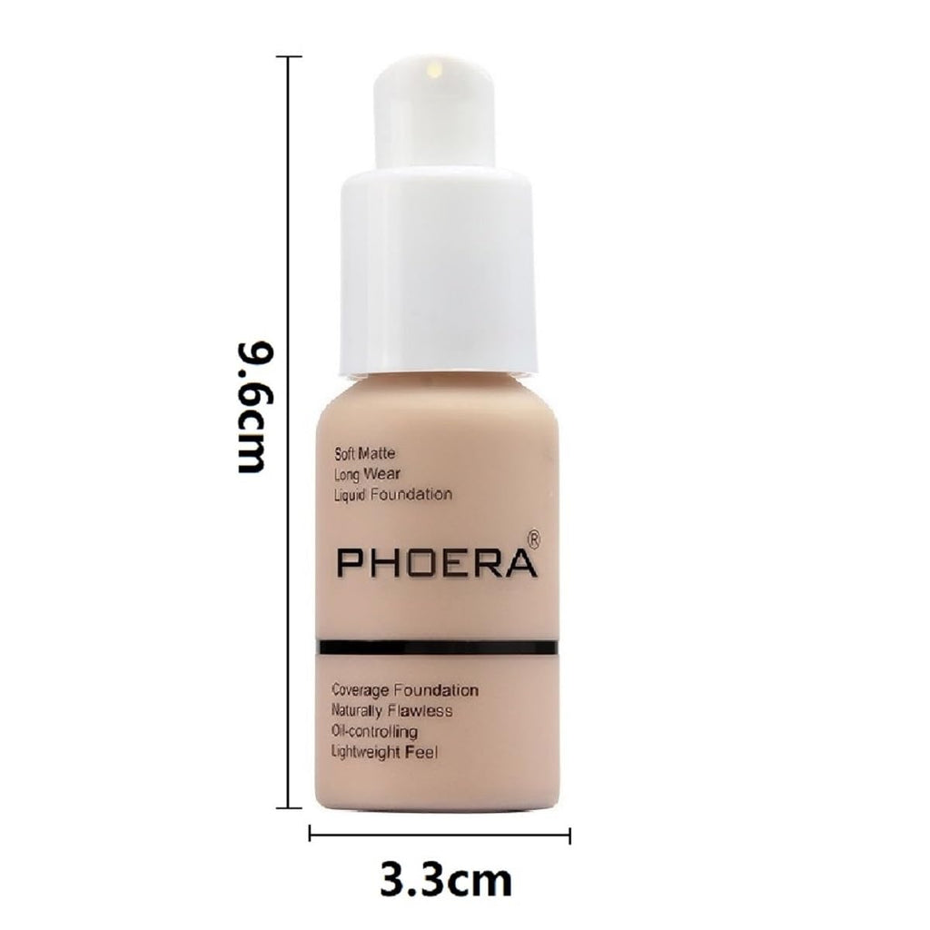 Meifen 2Pack PHOERA Foundation – Full Coverage Matte Foundation, Oil-Control (Shade 108 Tan)