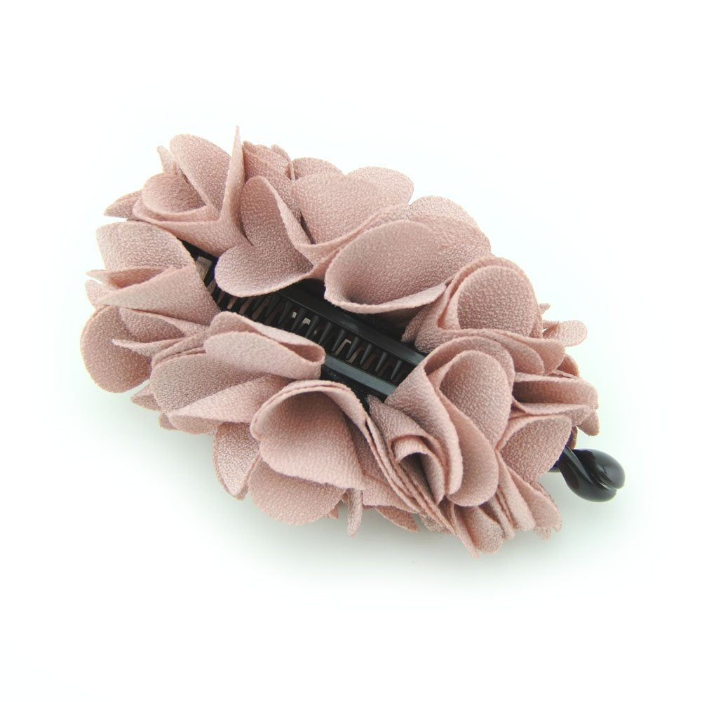 Meilliwish Flowers Rose Hair Clip Ponytail Holder – 1 PCS (Pink) | Elegant Wedding Hair Accessory