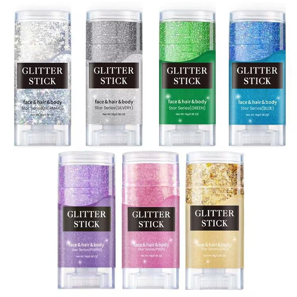 Melemando Body Glitter Stick - 11 Color Holographic Mermaid Glitter for Face, Body, Hair | Concerts & Festivals