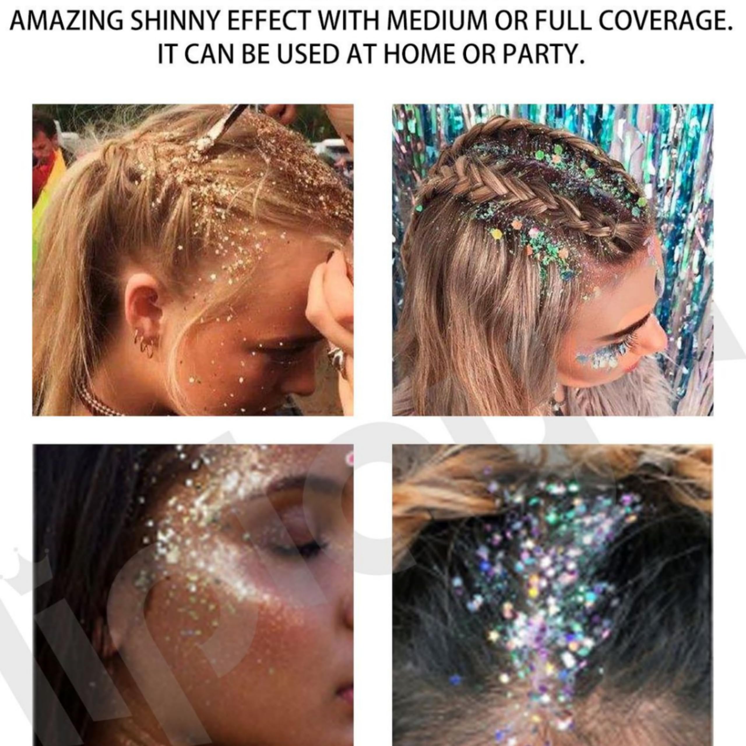 Melemando Body Glitter Stick - 11 Color Holographic Mermaid Glitter for Face, Body, Hair | Concerts & Festivals