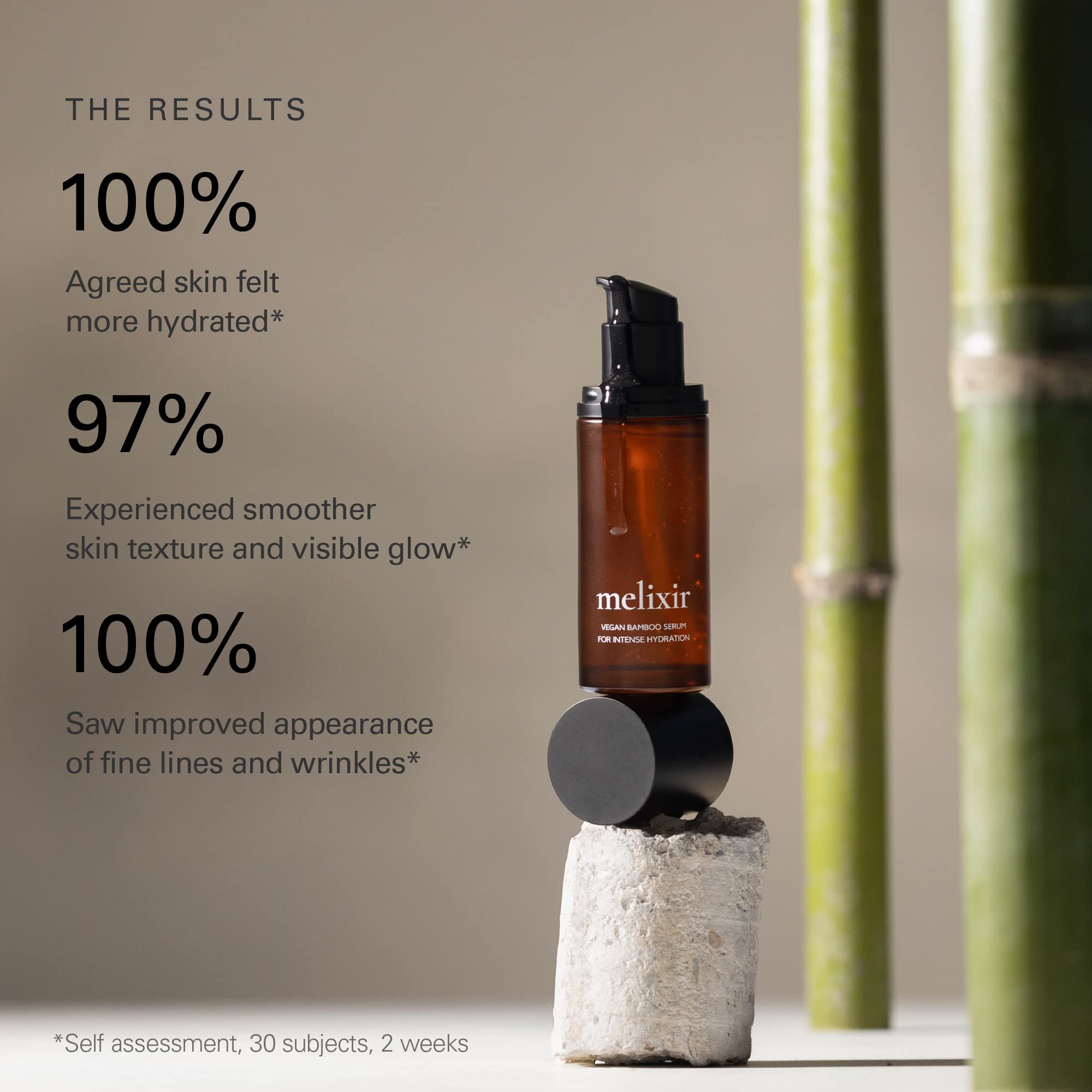 Melixir Vegan Hydration Kit for Dry Skin | Bamboo Hydration Serum + Relief Facial Moisturizer