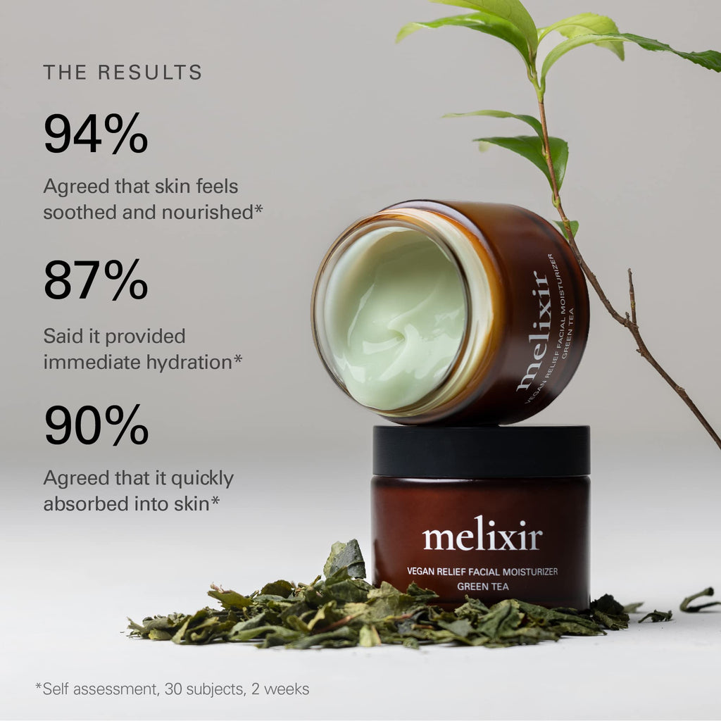 Melixir Vegan Hydration Kit for Dry Skin | Bamboo Hydration Serum + Relief Facial Moisturizer