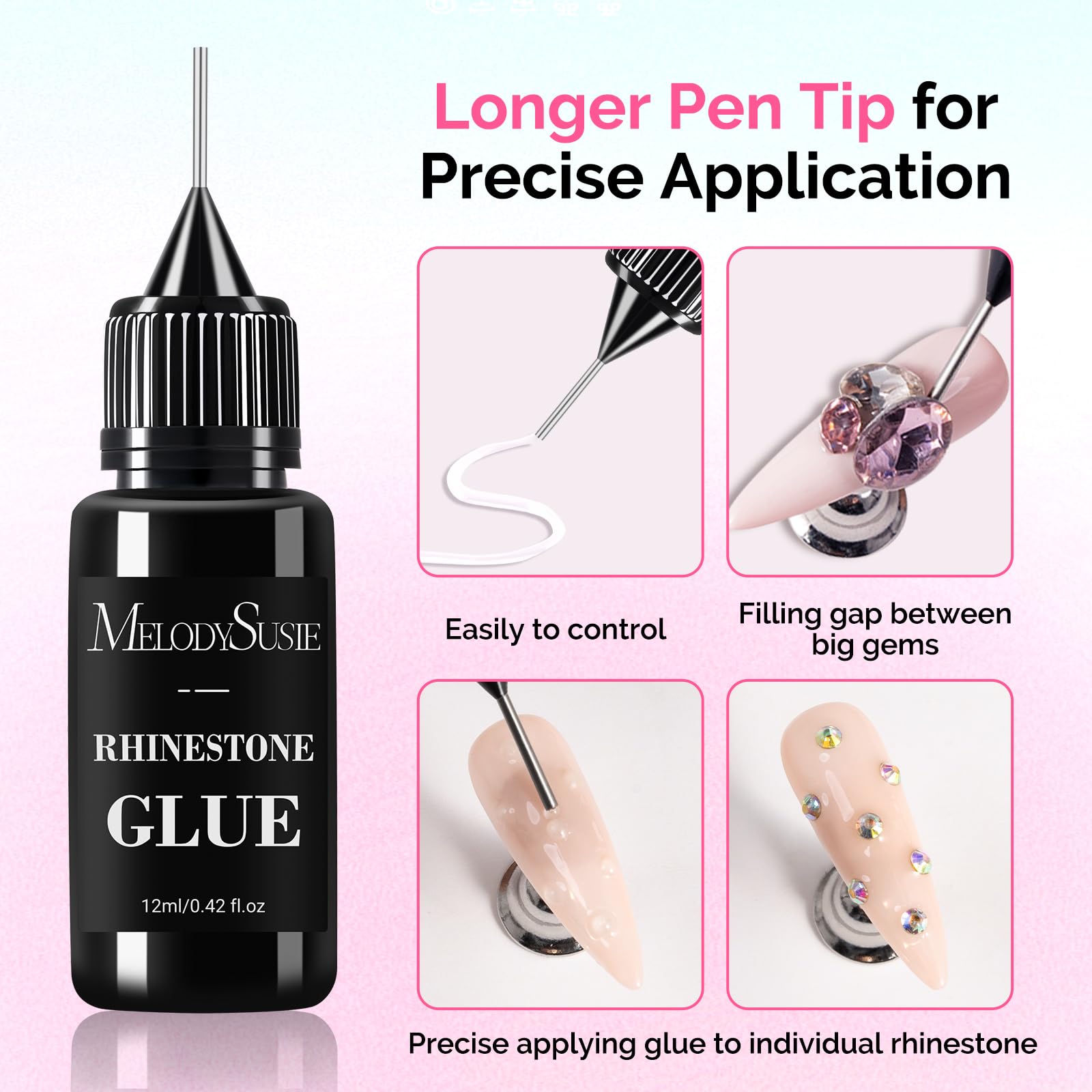 MelodySusie ART01R Handheld UV Light – Cordless Gel Nail Lamp with LCD Display