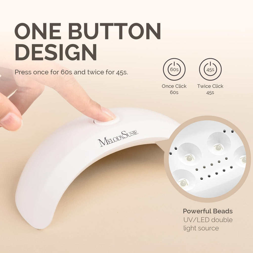 MelodySusie P-Art04 Pocket-Sized LED UV Nail Lamp – Portable, Low-Heat Curing