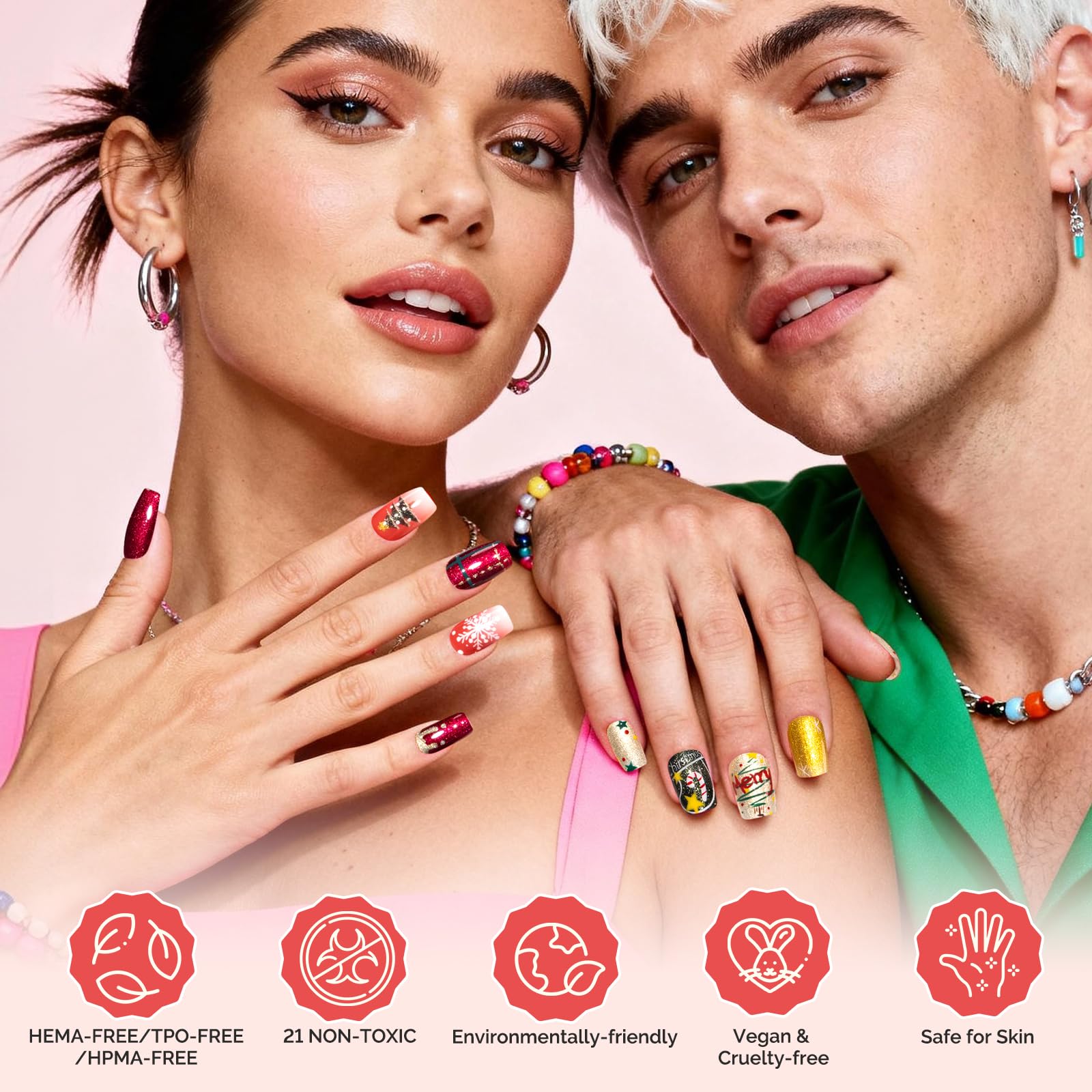 MelodySusie Macarons Gel Nail Polish Set – HEMA-Free Plant-Based Formula, 6 Pastel Shades, Tilt‑and‑Stand Bottle
