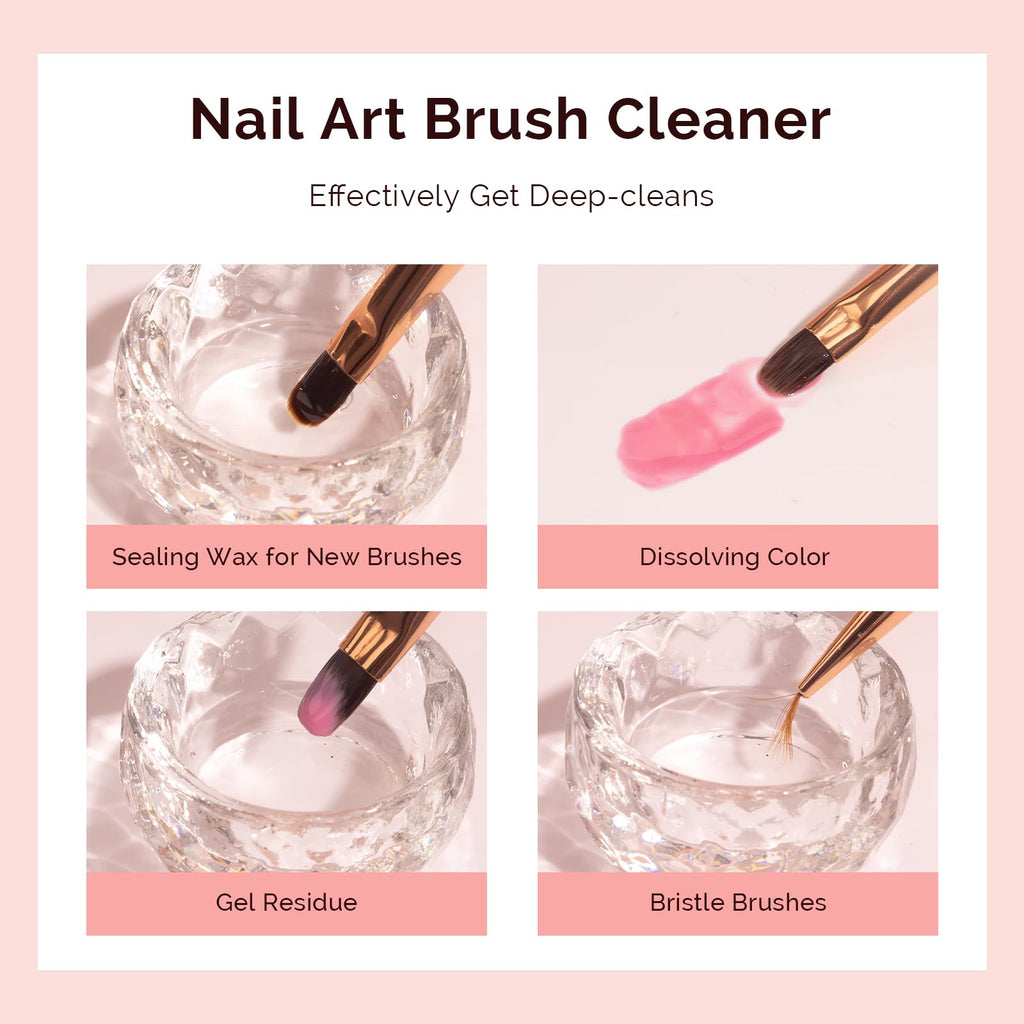MelodySusie Nail Brush Cleaner: Gel Residue Removal & Brush Restoration Solution 80ml