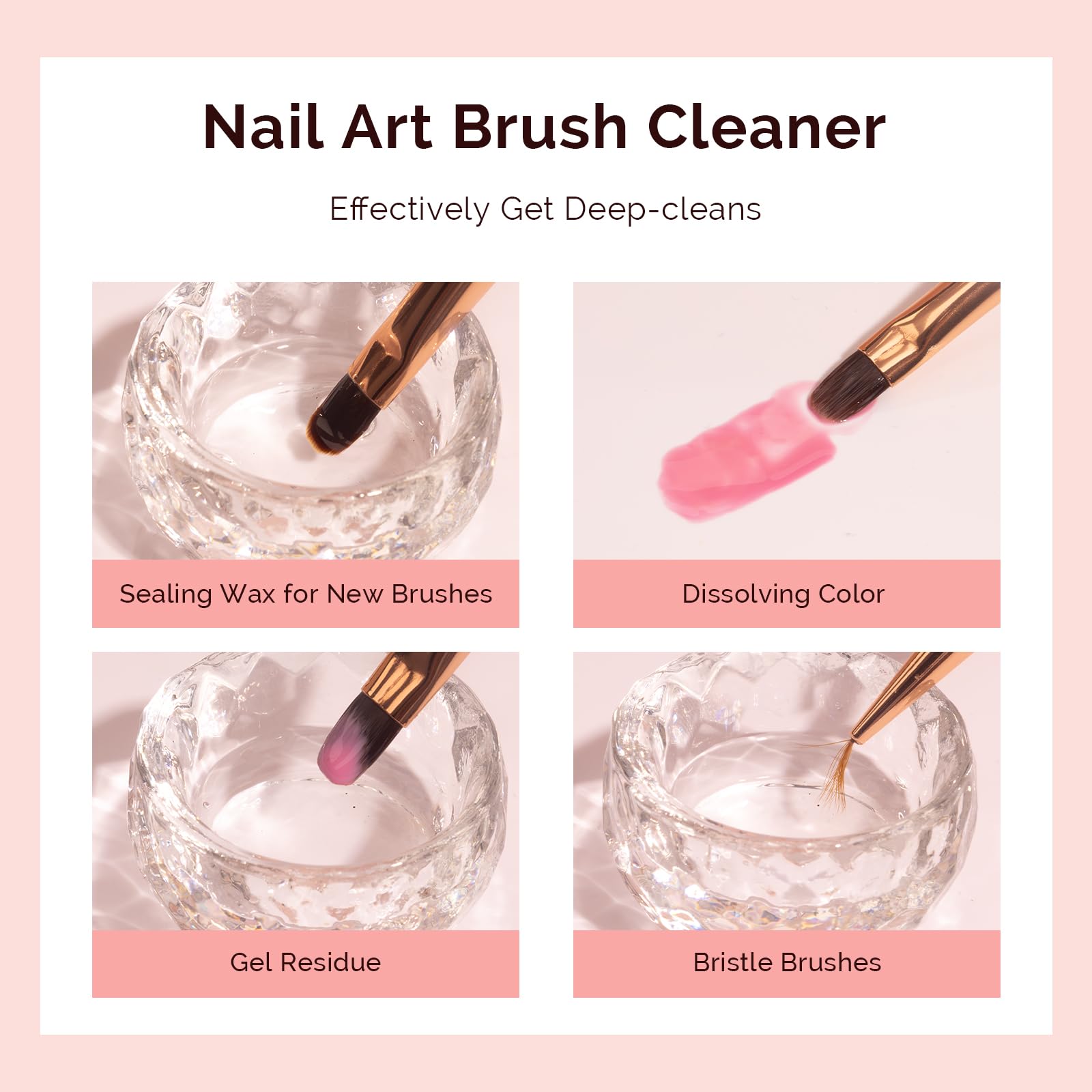 MelodySusie Nail Brush Cleaner: Gel Residue Removal & Brush Restoration Solution 80ml