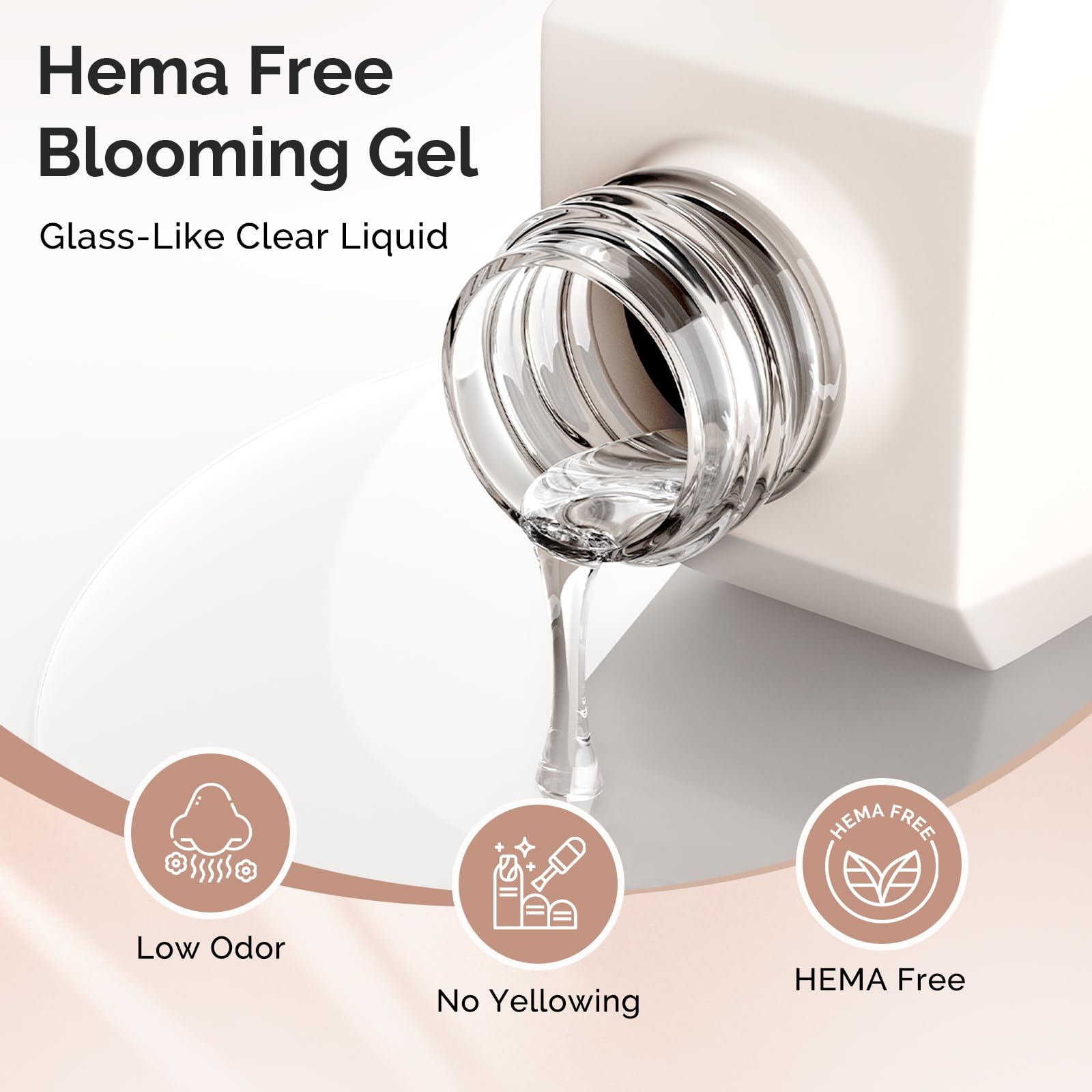 MelodySusie Hema-Free Blooming Gel for Nail Art – Marble Watercolor UV Polish, 0.53 Fl Oz