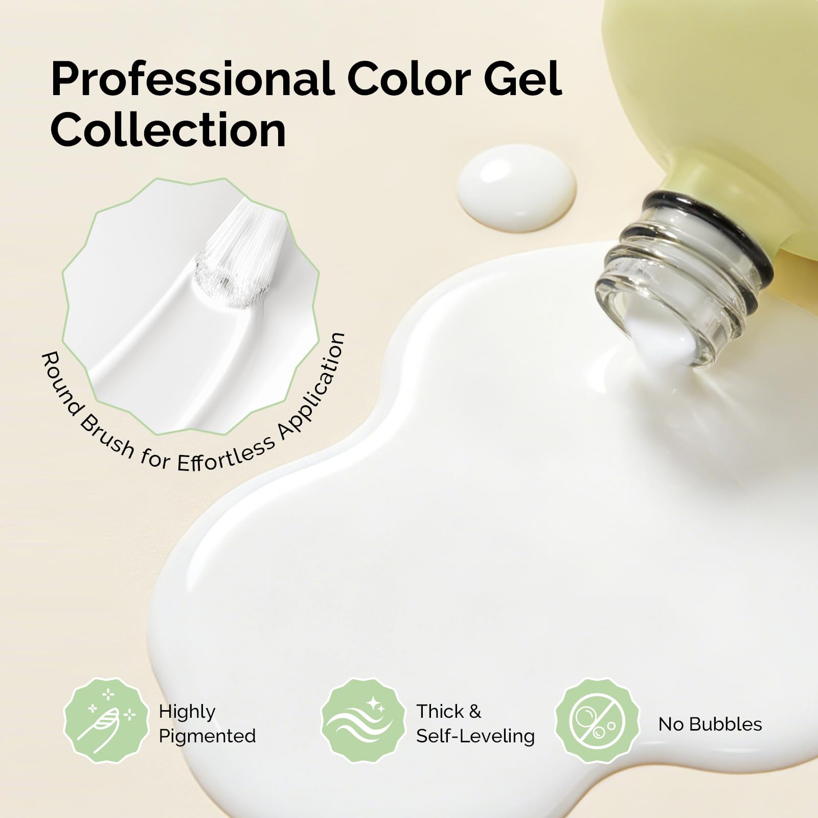 MelodySusie Highly Pigmented Gel Nail Polish – 0.56 fl oz, Plant-Based 3-Free, Tilt-and-Stand Bottle