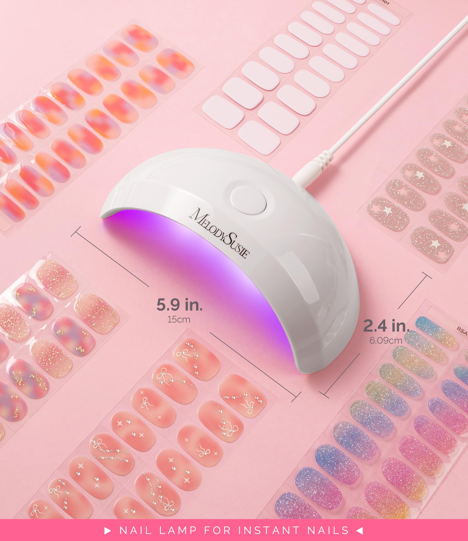MelodySusie P-Art04 Pocket-Sized LED UV Nail Lamp – Portable, Low-Heat Curing