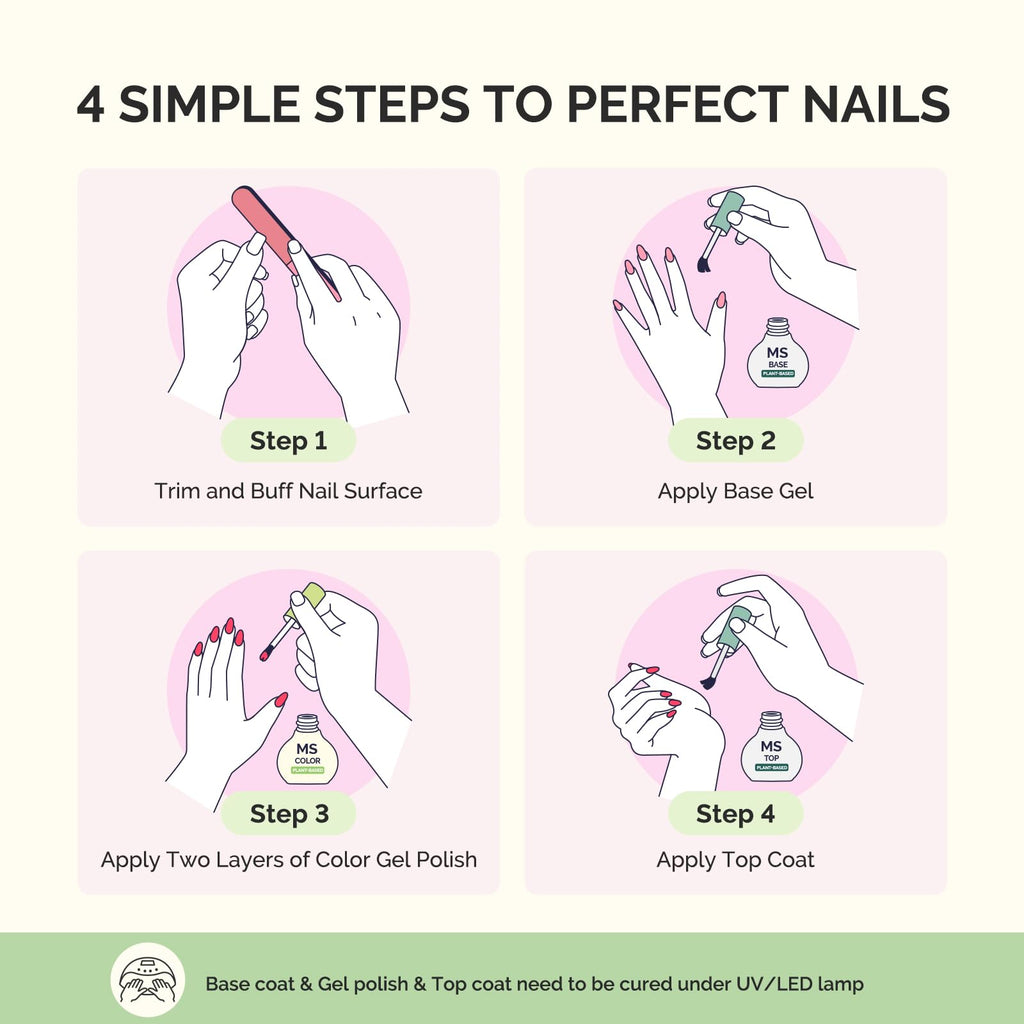 MelodySusie Plant Based Gel Nail Polish Set – 8Pcs, HEMA Free, Soak Off UV/LED, Autumn & Winter Dark Colors, 10ml