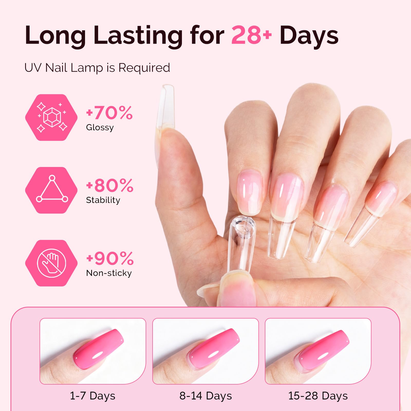 MelodySusie Solid Builder Gel 60g | 4-in-1 Non-Sticky UV Gel for Nail Extensions & 3D Nail Art