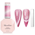 MelodySusie Starry Cat Eye Gel Nail Polish – Pink Glitter Magnetic UV Gel, 0.5 Fl Oz | G1602