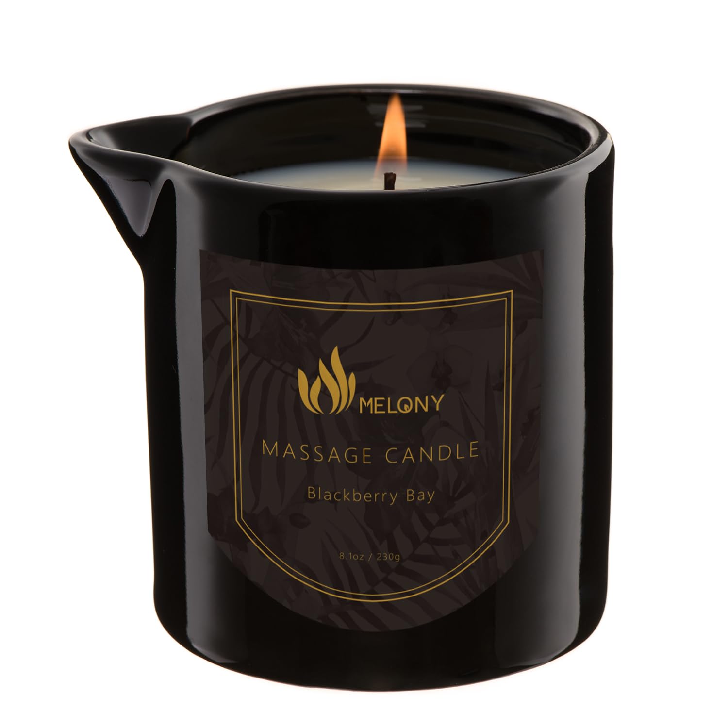 MELONY Massage Oil Candle 8.1 oz – Blackberry & Bay for Home Spa & Relaxation