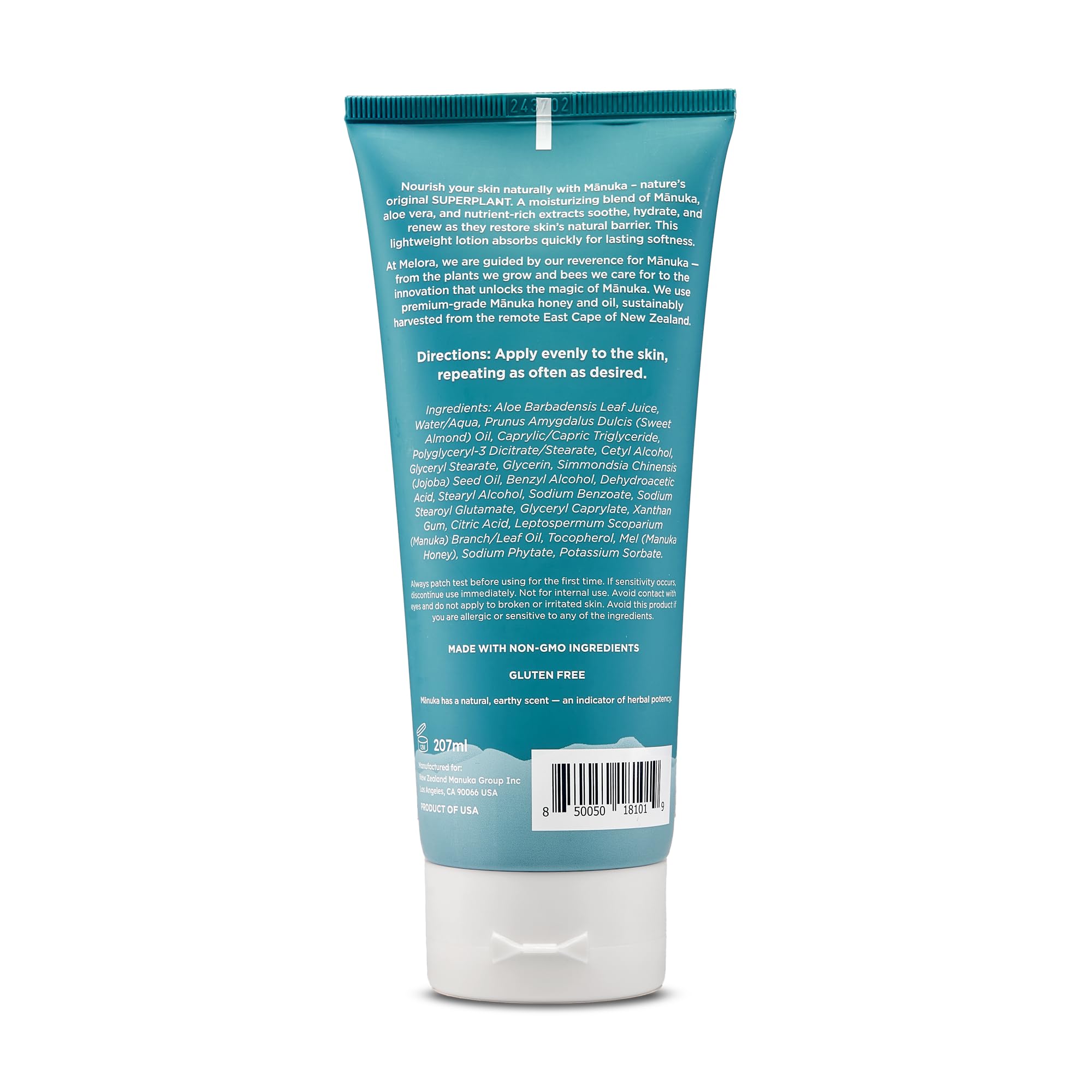 MELORA Manuka Honey Body Lotion (7oz) – Hydrating Moisturizer for Dry & Sensitive Skin
