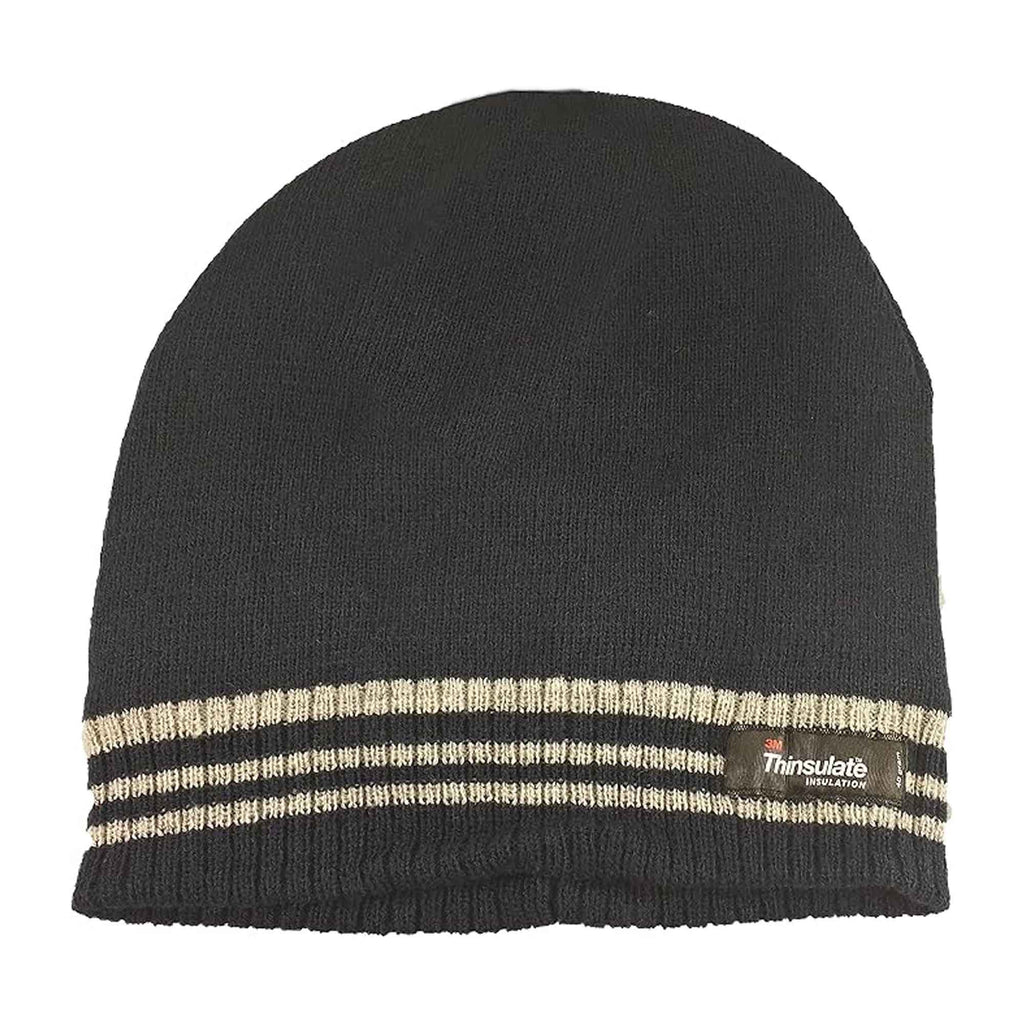 Sock Stack 3M Thinsulate Insulated Fleece Lined Knitted Beanie Hat With Striped Design