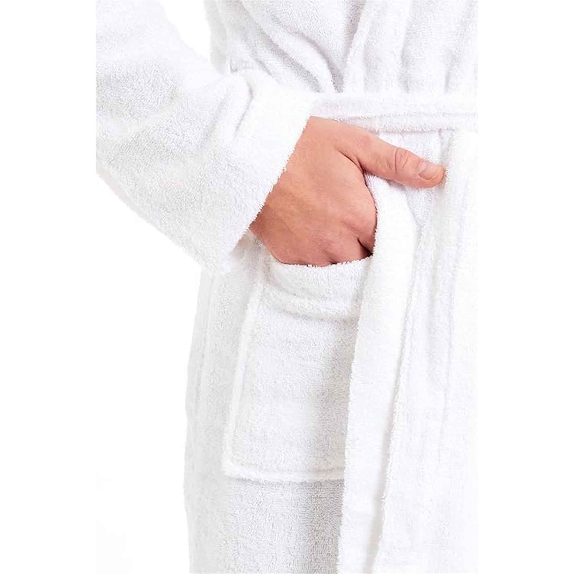 Toro Rocco Men's Bamboo Hooded Bath Robe Towelling Gown Quick Dry Ultra Absorbent Cotton Cosy Super Soft Hotel-Style Robe