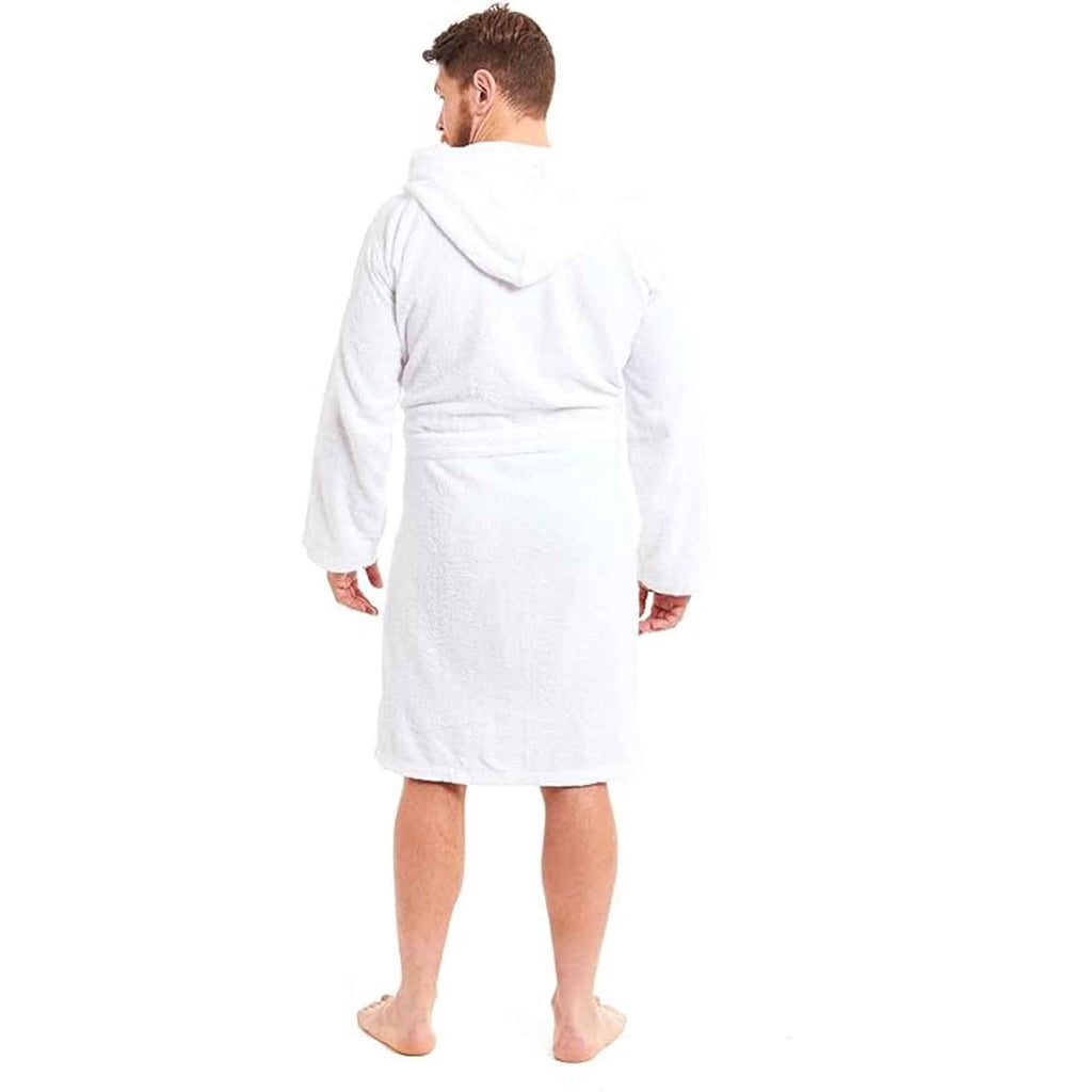 Toro Rocco Men's Bamboo Hooded Bath Robe Towelling Gown Quick Dry Ultra Absorbent Cotton Cosy Super Soft Hotel-Style Robe