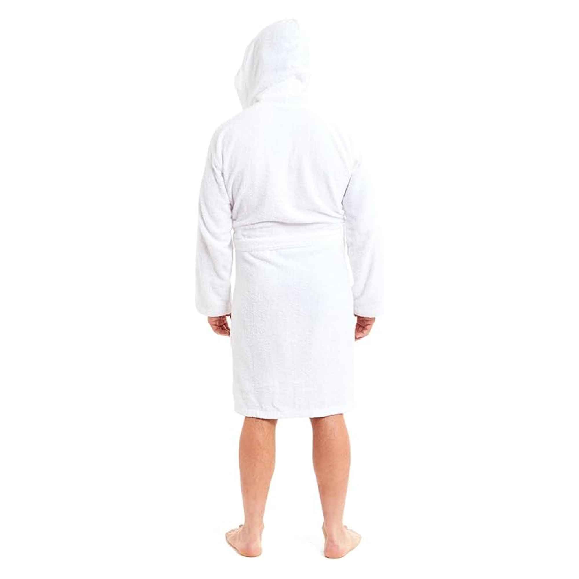 Toro Rocco Men's Bamboo Hooded Bath Robe Towelling Gown Quick Dry Ultra Absorbent Cotton Cosy Super Soft Hotel-Style Robe