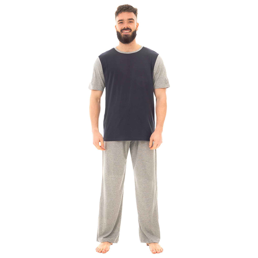 Sock Stack Men's Cotton T Shirt and Long Pants Loungewear Set Lightweight Breathable