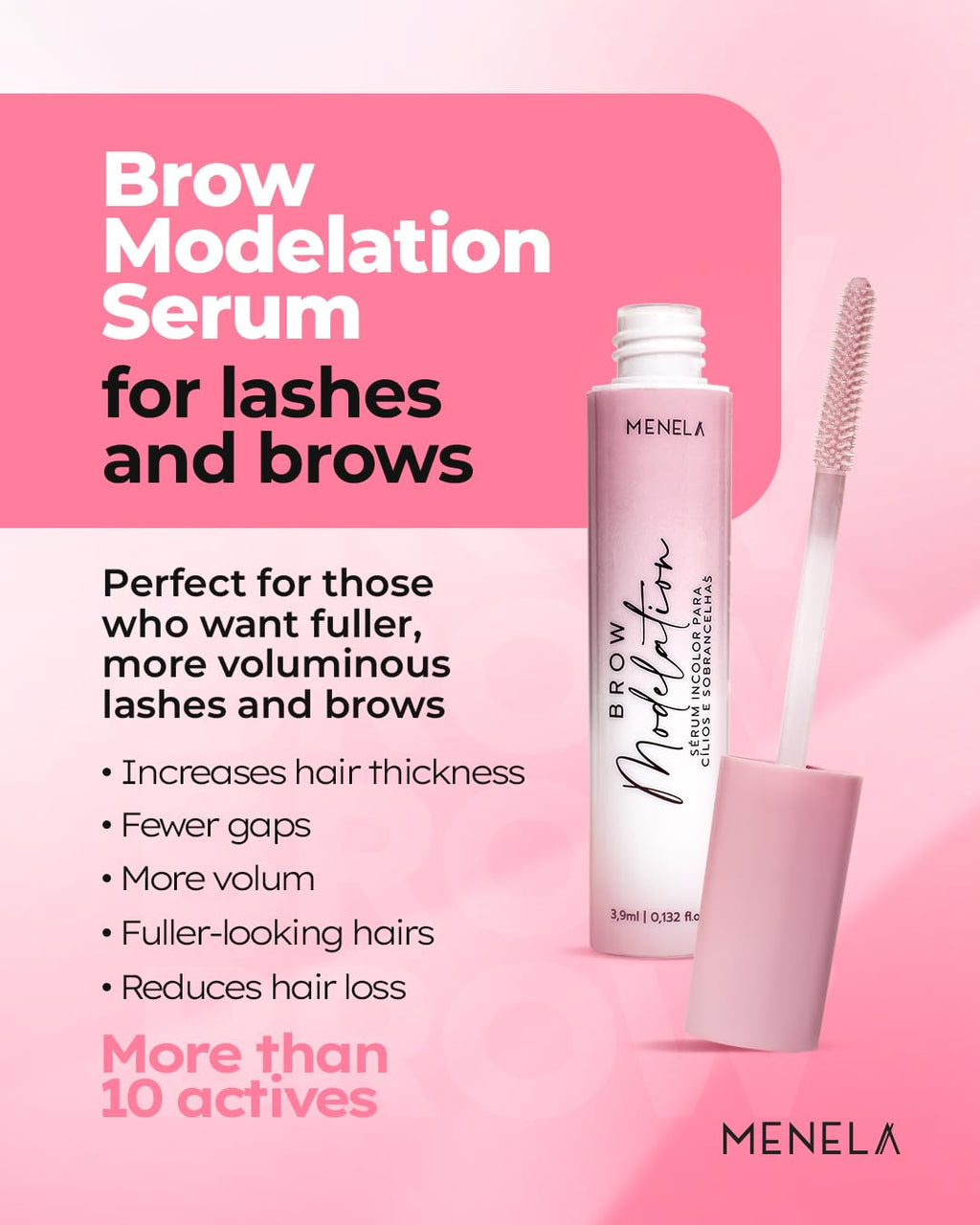 MENELA 2-in-1 Eyebrow & Lash Serum – 10 Botanical Actives, Biotin