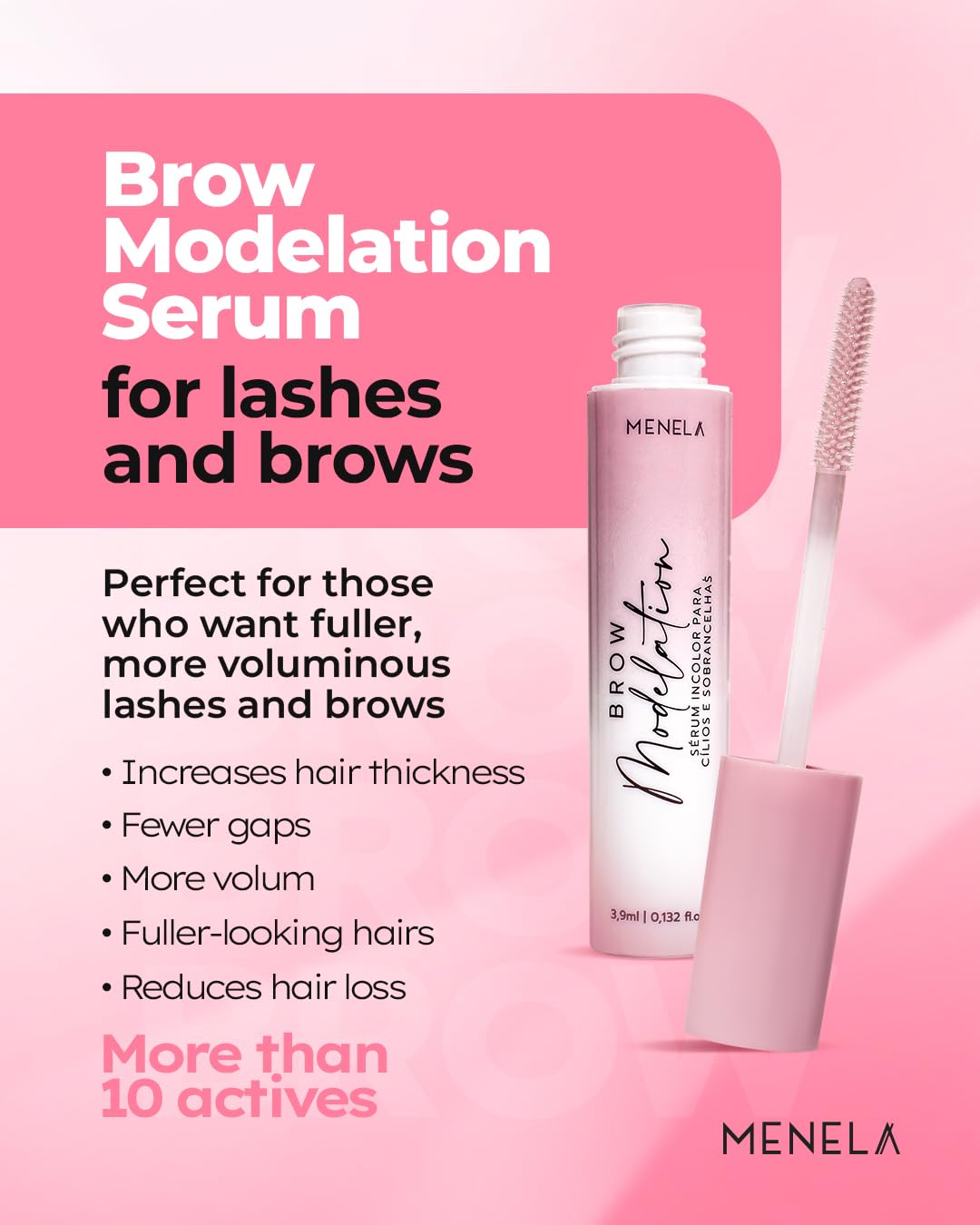MENELA 2-in-1 Eyebrow & Lash Serum – 10 Botanical Actives, Biotin