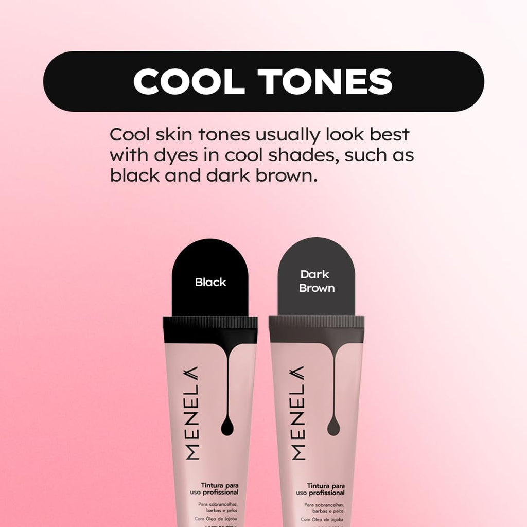Menela Eyebrow Color Gel – Temporary Brow Enhancer with Jojoba Oil | Mixable Shades, Vegan & Ammonia-Free – 20 ml Black