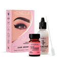 MENELA Eyebrow Henna Tint Kit - Dark Brown, Ammonia-Free, Vegan with Bamboo Extract (Up to 15 Days)