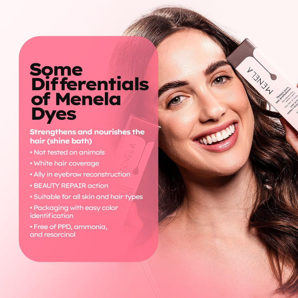 Menela Eyebrow Tint Kit – Vegan, Ammonia-Free Brow Color with Jojoba Oil (Medium Blonde, 20 ml)