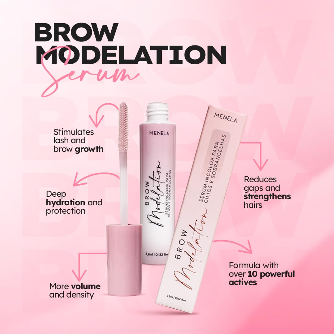 MENELA 2-in-1 Eyebrow & Lash Serum – 10 Botanical Actives, Biotin