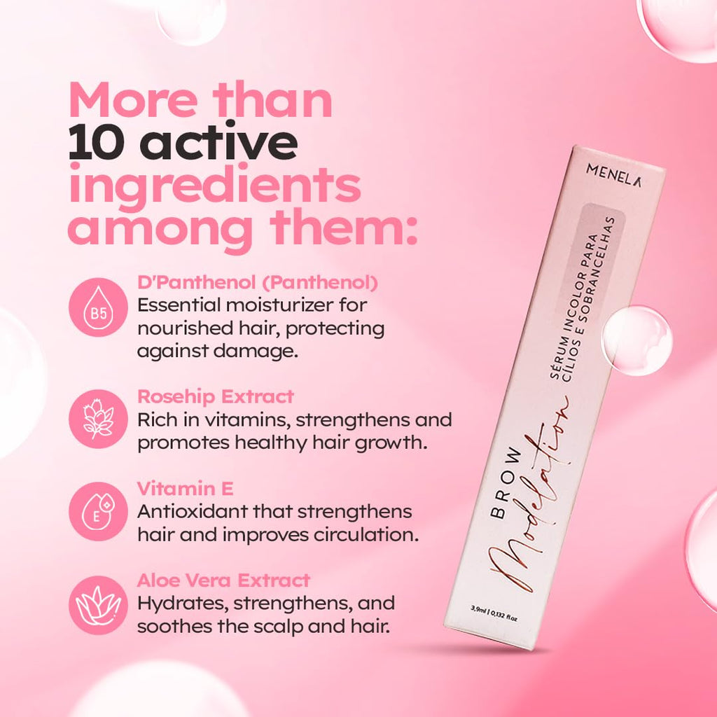 MENELA 2-in-1 Eyebrow & Lash Serum – 10 Botanical Actives, Biotin
