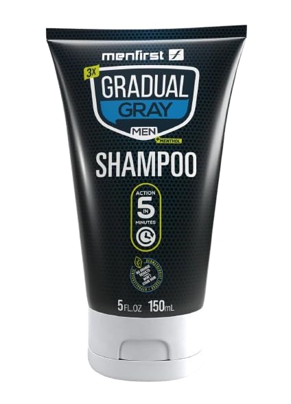 MENFIRST Gray Hair Darkening Shampoo – Gradual, Natural Gray Coverage for Men | Hypoallergenic & Chemical-Free