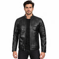 Men's Black Leather Biker Jacket