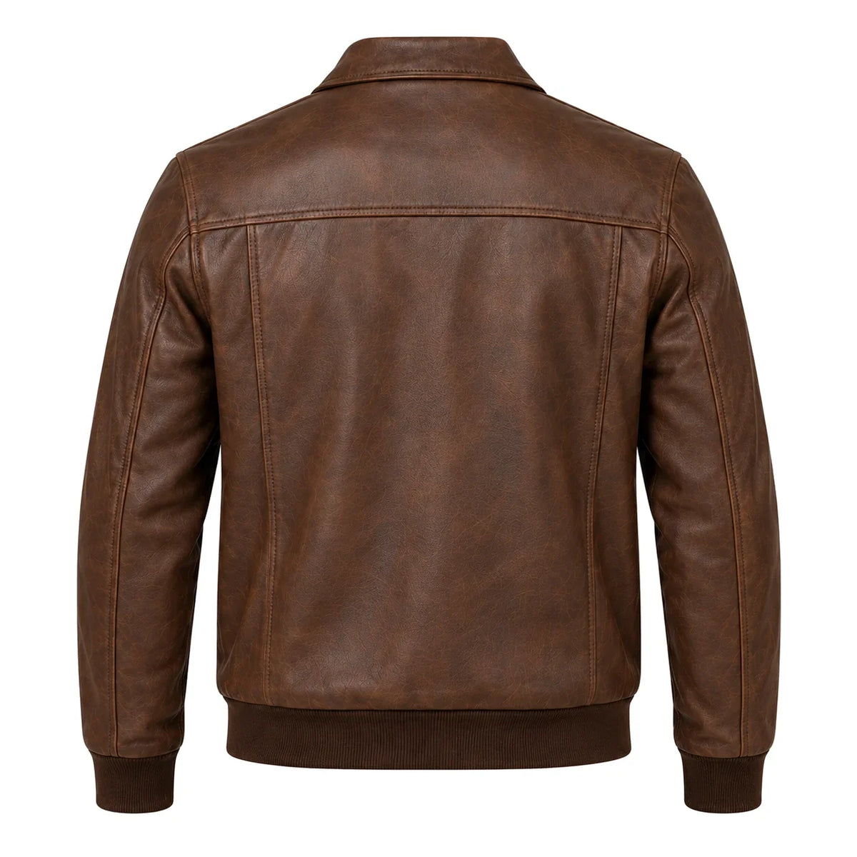 Men's Cognac Lambskin Harrington Jacket