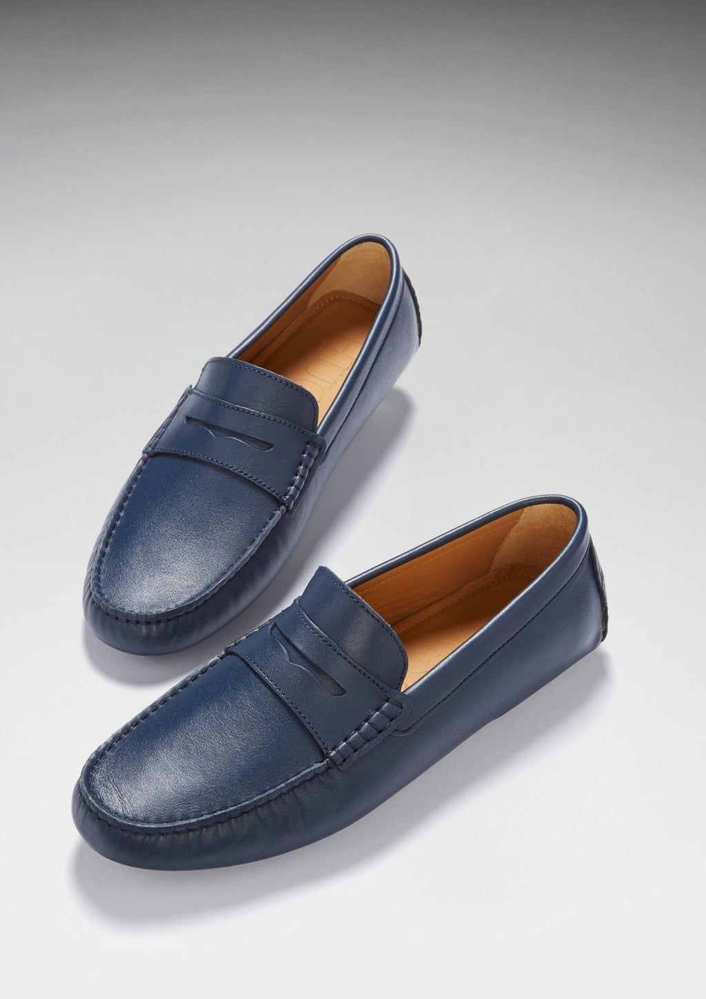 Penny Driving Loafers, french navy leather