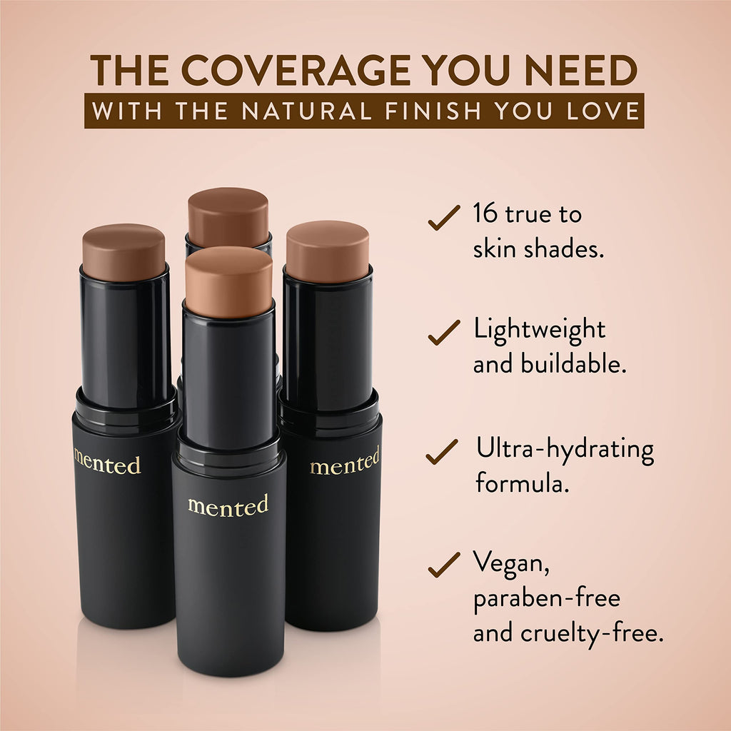 Mented Cosmetics Stick Foundation – Foundation, Concealer & Contour for Tan Skin | Vegan & Cruelty-Free | Shade T20