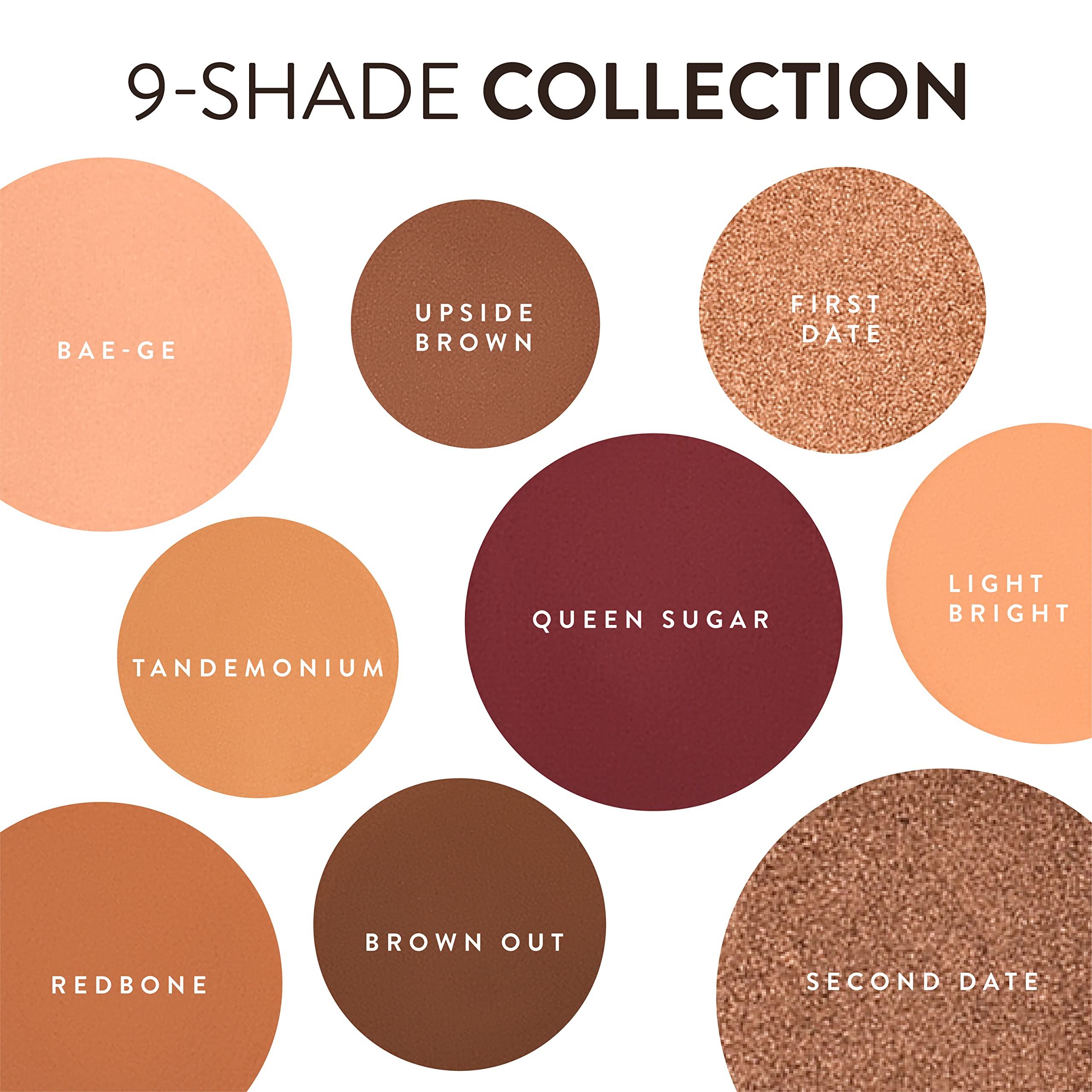 Mented Nude & Dark Eyeshadow Palette – 9 Shades, Vegan, Cruelty-Free, Made in USA (16.38g)