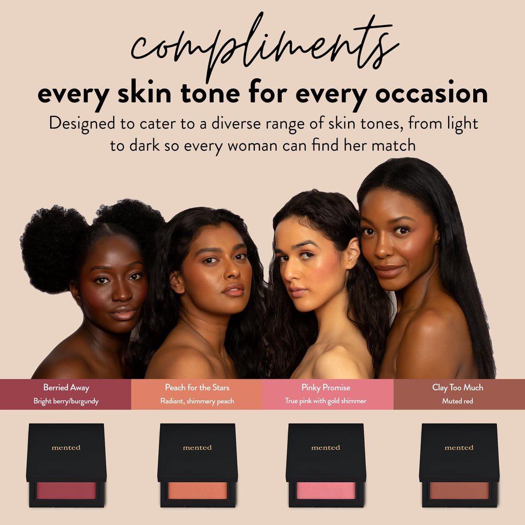 Mented Berried Away Shimmer Cheek Blush Palette – Vegan, Cruelty-Free