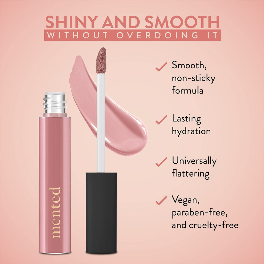 Mented Pink About Me Lip Gloss — Buildable, Moisturizing, Vegan, Cruelty-Free, Made in USA