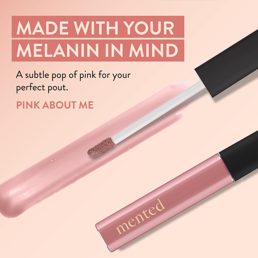 Mented Pink About Me Lip Gloss — Buildable, Moisturizing, Vegan, Cruelty-Free, Made in USA