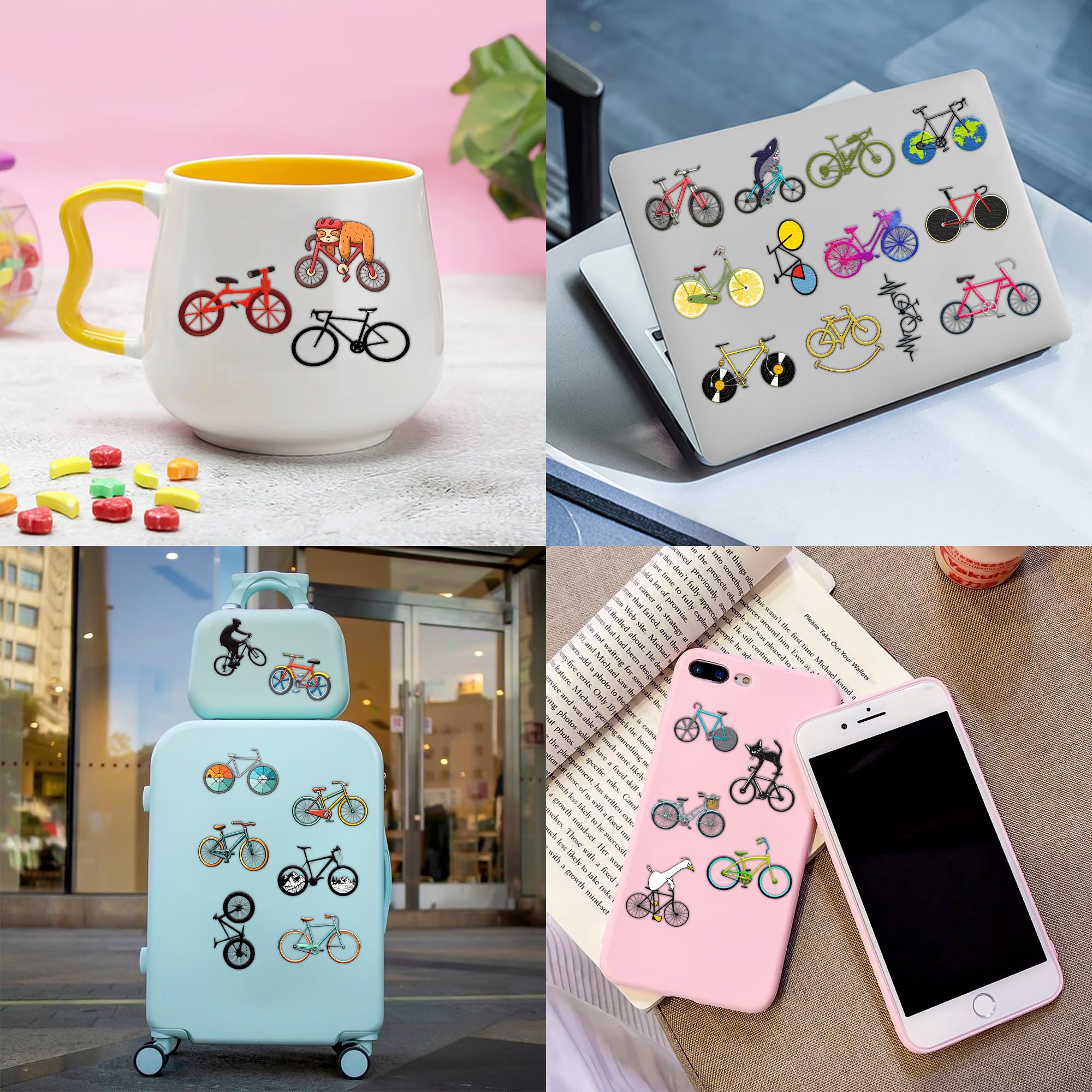 MeoIsDaBest Bike Temporary Tattoos – 100 PCS, 10 Sheets for Parties, Favors & Prizes