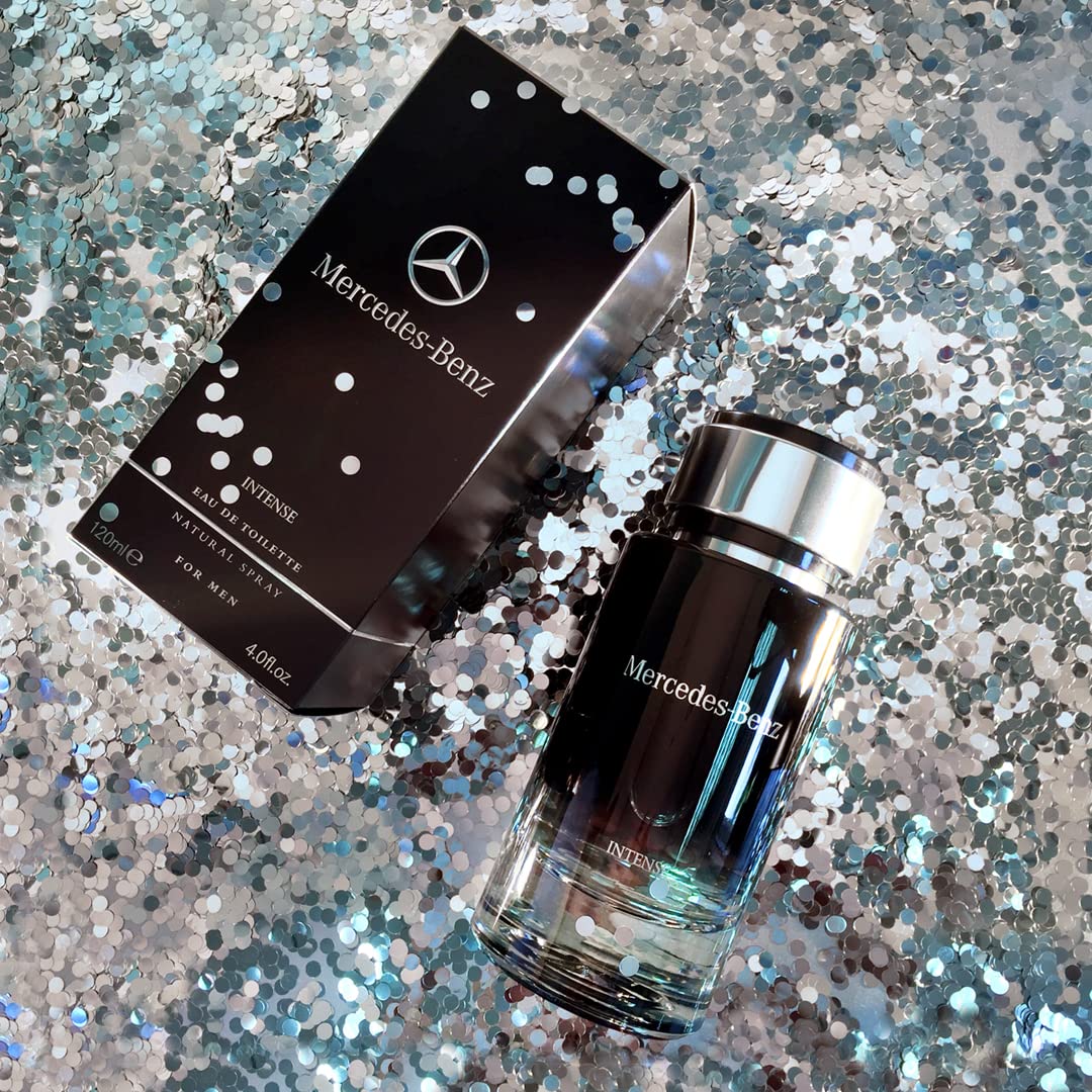 Mercedes-Benz Intense Eau de Toilette for Men - Spicy Aromatic Natural Spray, 4 oz
