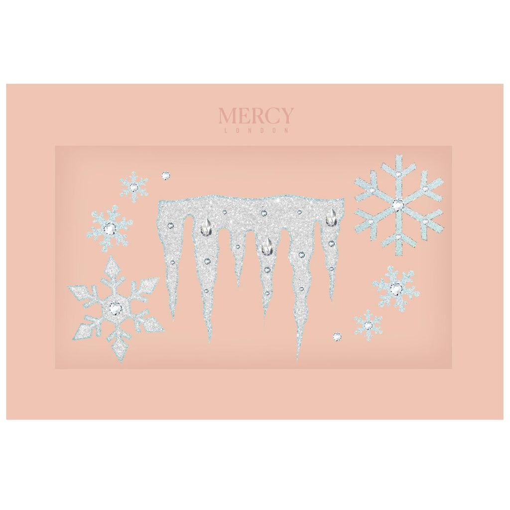 Ice Queen Face Jewels by Mercy London – Frozen Costume Gems for Halloween | Stick-On, Reusable & Skin-Friendly