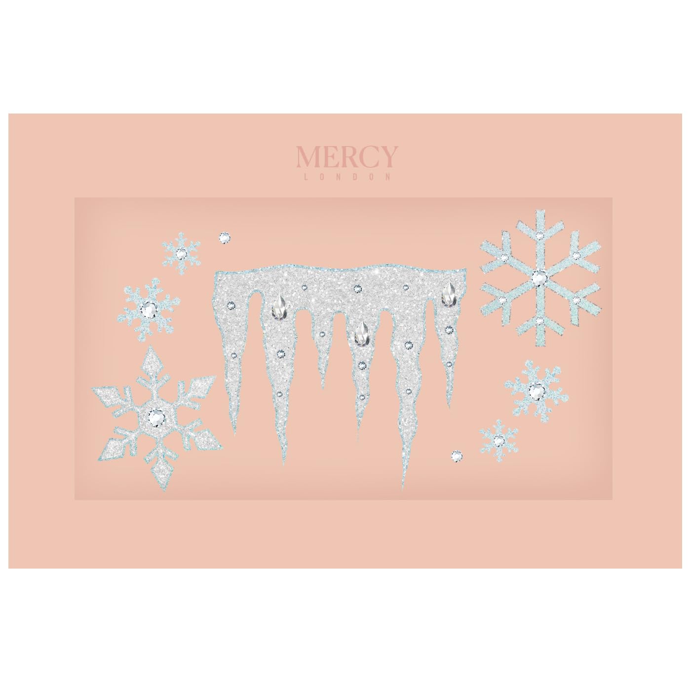Ice Queen Face Jewels by Mercy London – Frozen Costume Gems for Halloween | Stick-On, Reusable & Skin-Friendly