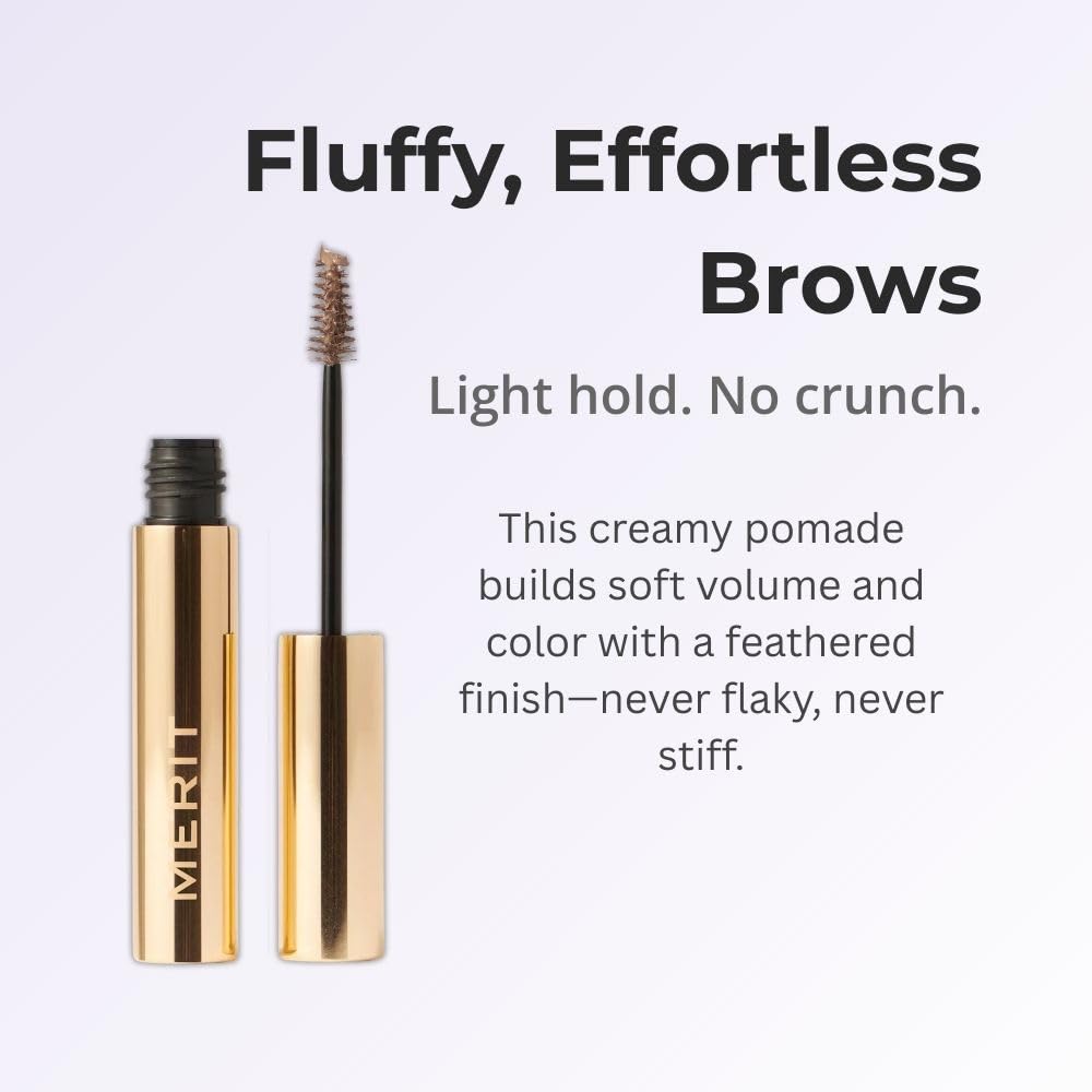 Merit Brow 1980 Volumizing Tinted Eyebrow Gel-Pomade in Taupe (Cool Undertones)