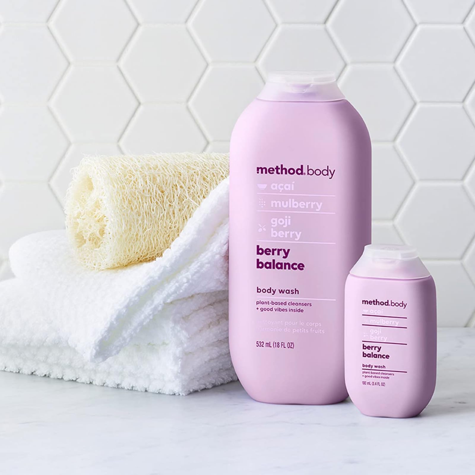 Method Body Wash Bundle: Berry Balance + Pure Peace | 2x18 oz Cruelty-Free