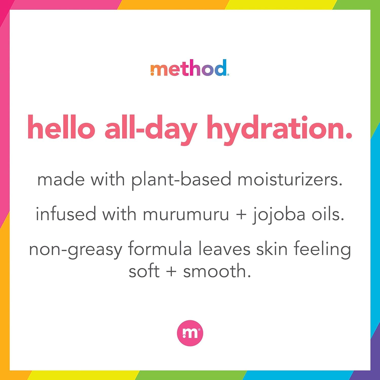 Method Daily Lotion Pure Peace – 24-Hour Plant-Based Hydration (6 x 13.5 oz)
