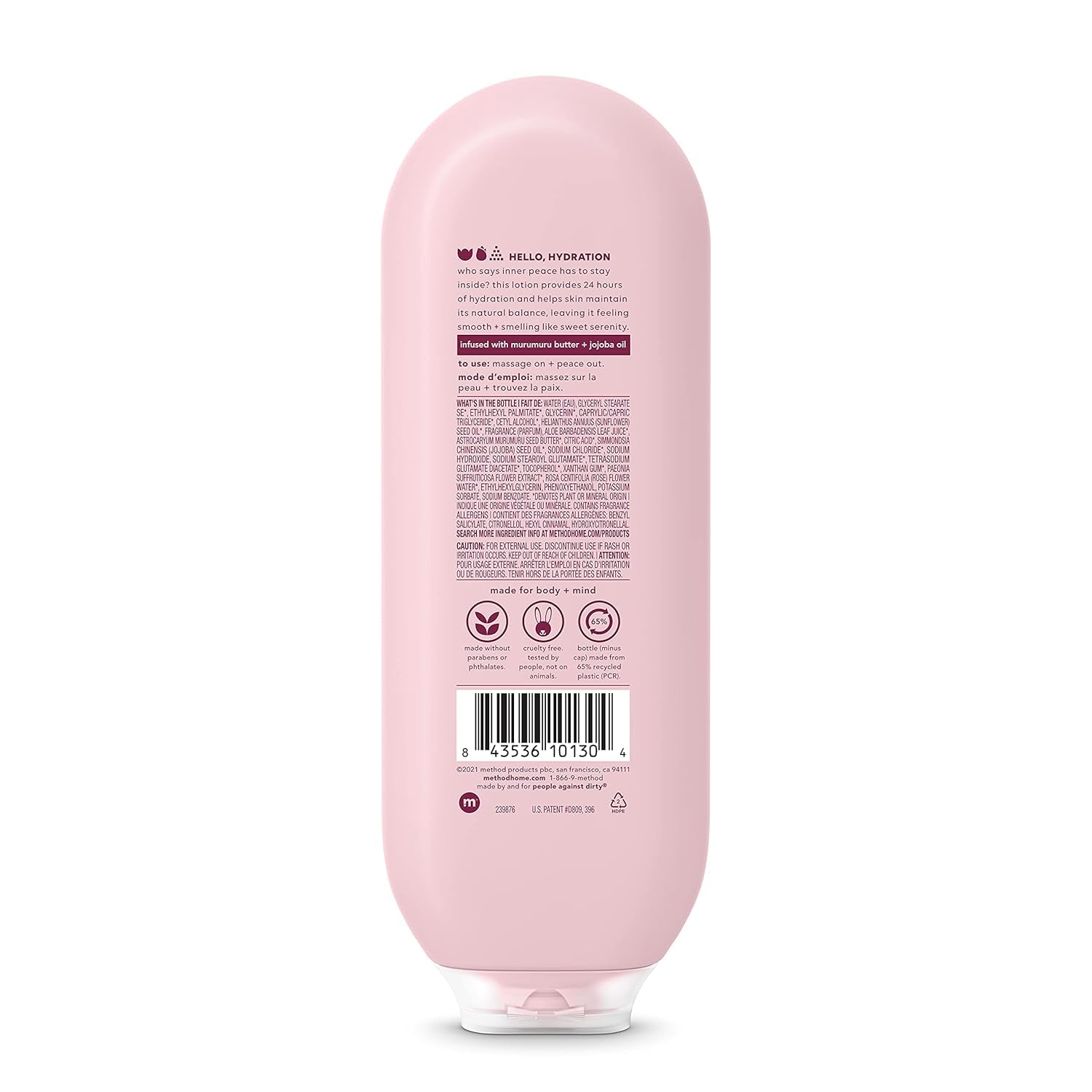 Method Daily Lotion Pure Peace – 24-Hour Plant-Based Hydration (6 x 13.5 oz)